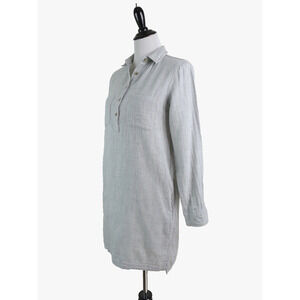 Marine Layer Size M Quinn Popover Shirt Dress Woven Cotton Gray